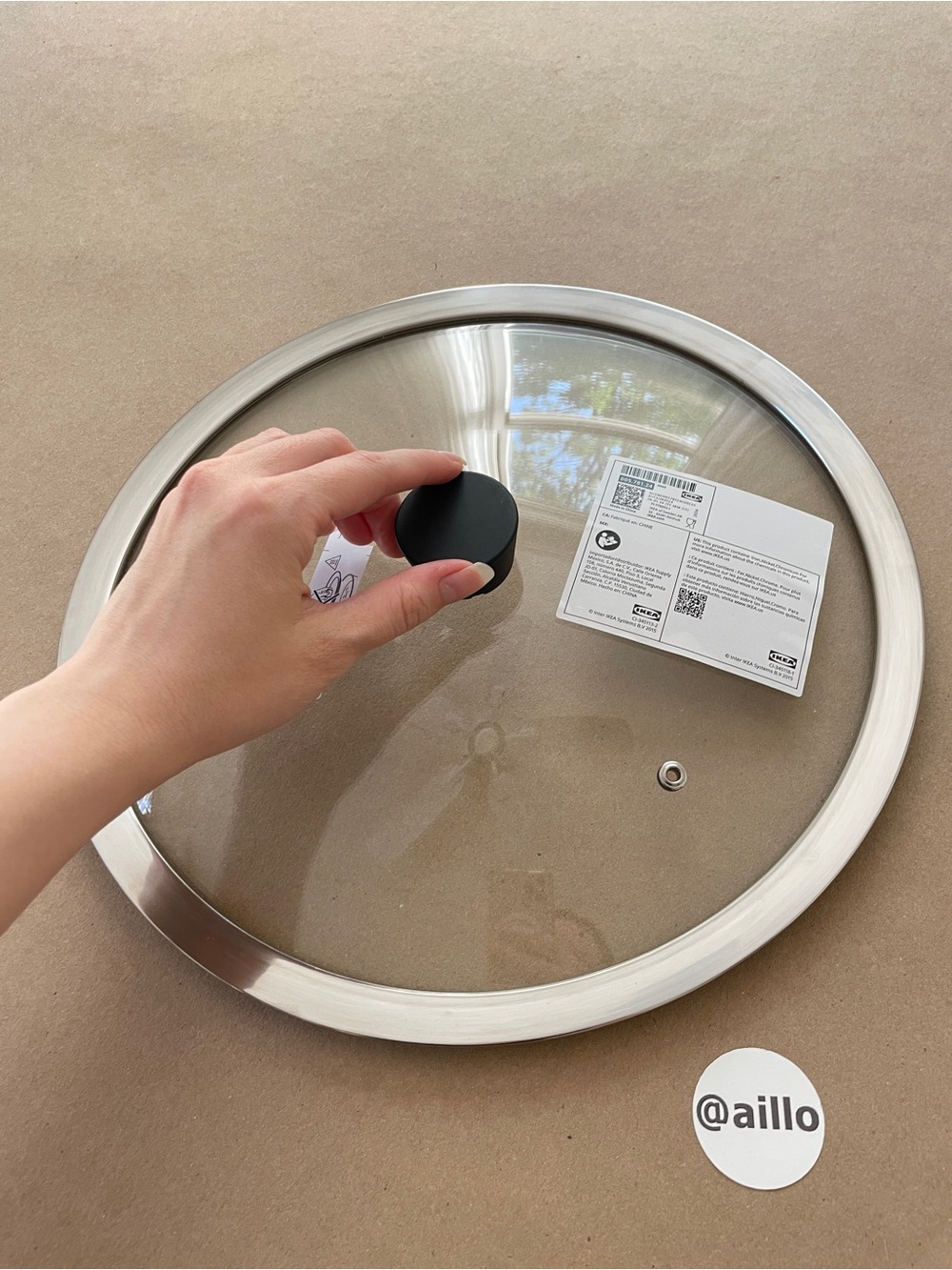 IKEA KLOCKREN Lid for pan, glass, 13 "